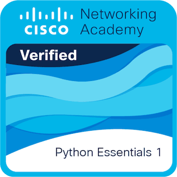 Cisco: Python Essentials 1 certificate